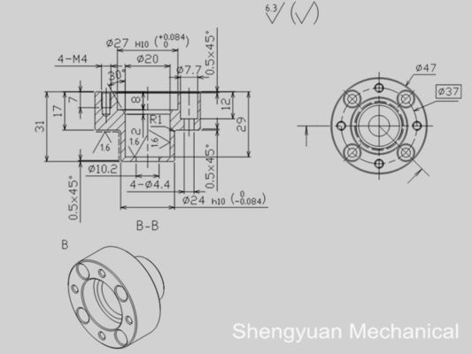 SUS304 CNC 정밀도 운반대 압축기 물개를 위한 도는 부속 물개 몸 갱구