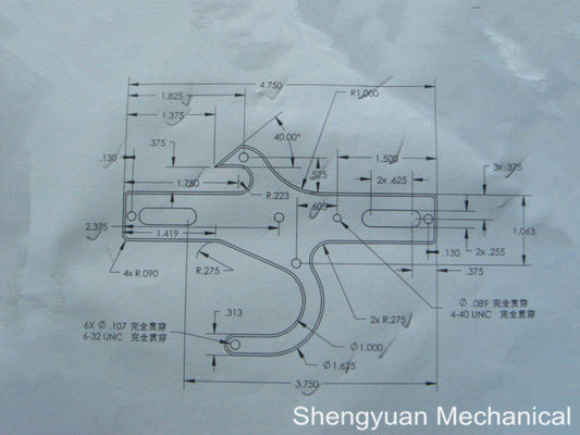 Al6061 CNC 정밀도 양극 처리된 검정을 가진 기계로 가공 부속 선적 문 빗장