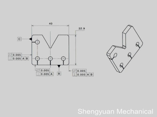 편평함 CNC 정밀도는 탄화물 격판덮개 평행과 Perpendicularity 0.005를 기계로 가공합니다