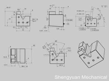 주문을 받아서 만들어진 CNC 정밀도 기계로 가공 닦는 D2 0.005 편평함 산 지그