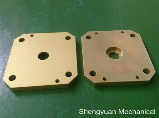 알루미늄 5083 Powdercoat 황금 노란 덮개를 기계로 가공하는 찬 개심자 CNC 정밀도