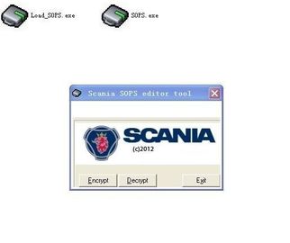 Scania 빵조각은 공구 Scania VCI가 2개의 빵조각 암호화 프로그램/Decryptor를을 가진 신청하는 편집자 매개변수를 변경합니다